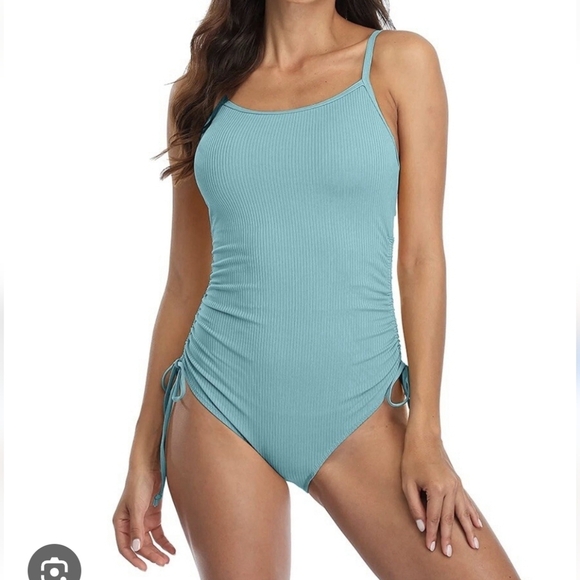 Time And Tru Women's Blue/Green Swimsuit Size XL - Picture 2 of 3